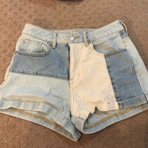 Pacsun Blocked Denim Shorts